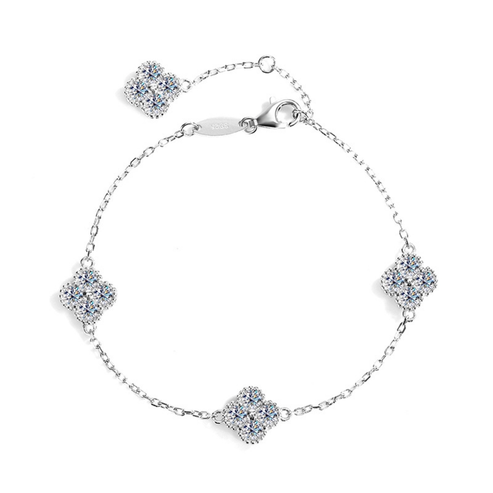 18k white gold 2ct Moissanite diamond bracelet - Picture 2 of 9